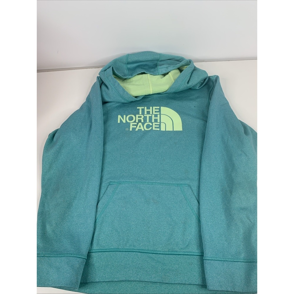 The North Face‎ Womens Fleece Pullover - Green/team & Yellow- Size Large